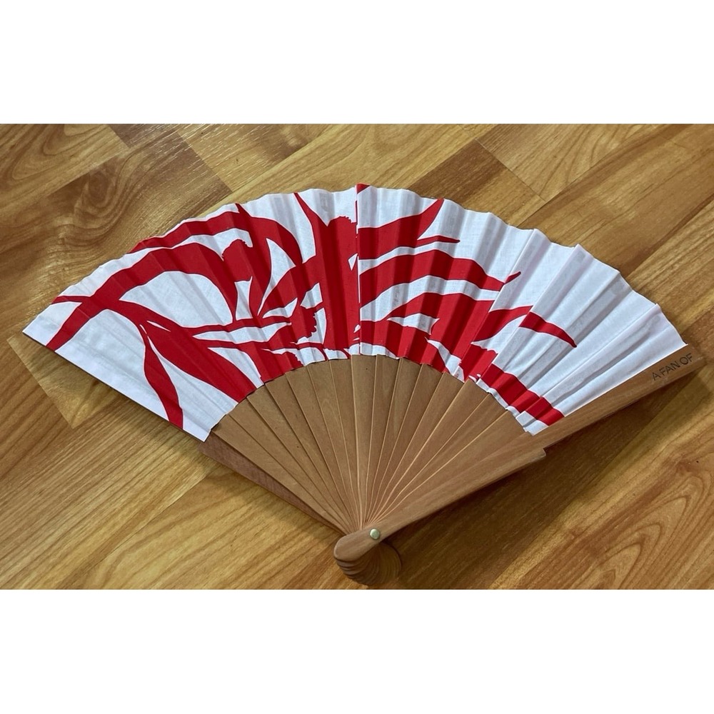 Red and white Hand‎ Fan